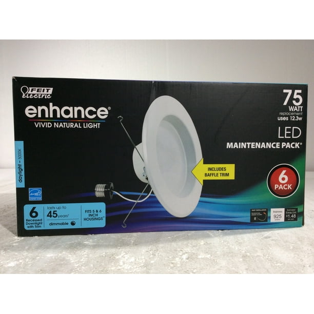 Feit Dimmable Led 4-Inch Retrofit Kit 50W Replacement 2 Pack Feit Dimmable Led 4-Inch Retrofit Kit 50W Replacement 2 Pack